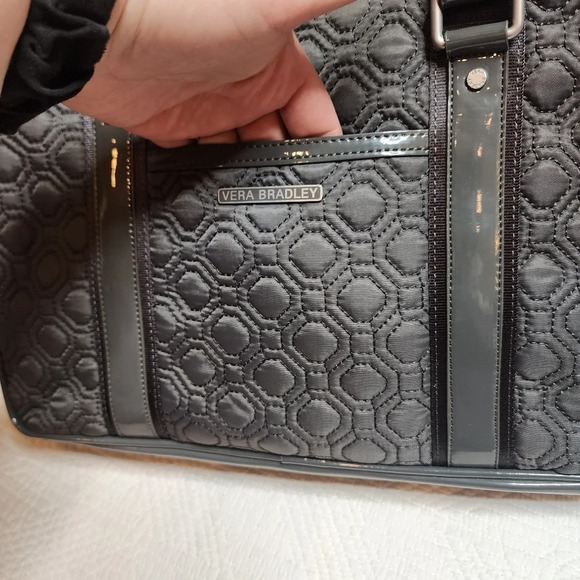 Bundle! Vera Bradley Grey Quilted bag with crossbody strap and Wallet. New! - Picture 6 of 16